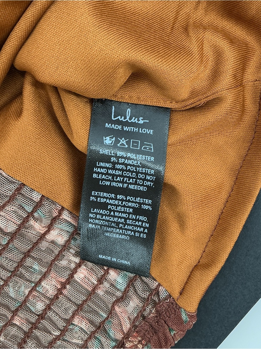 Lulu's Sweet and Cute Brown Floral Crop Top with Mesh Sleeves - Picture 4 of 8